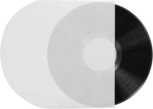 100Pcs Vinylrecord Inner Sleeves 7in Record CD Player Sleeves U Shaped Interior Disc Cover Clear Vinylcovers for Storage Protection in Saudi Arabia