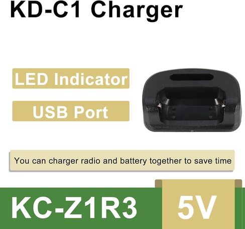 4 Packs KD-C1 Charger with US Adapter Base for Two Way Radio RT22 Dock with LED Indicator 5V Battery Charging for TD-M8 RT-10 Walkie Talkie Accessories in Saudi Arabia
