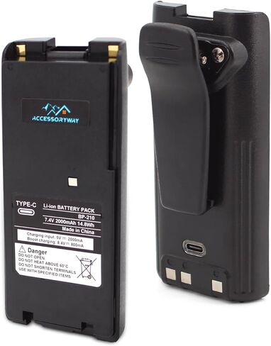 1 قطعة BP-210 BP-210N BP-209N 2000 مللي أمبير من النوع C USB-C بطارية بديلة متوافقة مع ICOM IC-A6 IC-A6E IC-A24 IC-A24E IC-V82 IC-V81 IC-U82 IC-T3H IC-F3GT IC-F3GS IC-F4GT IC-F4GS راديو ثنائي الاتجاه in Saudi Arabia