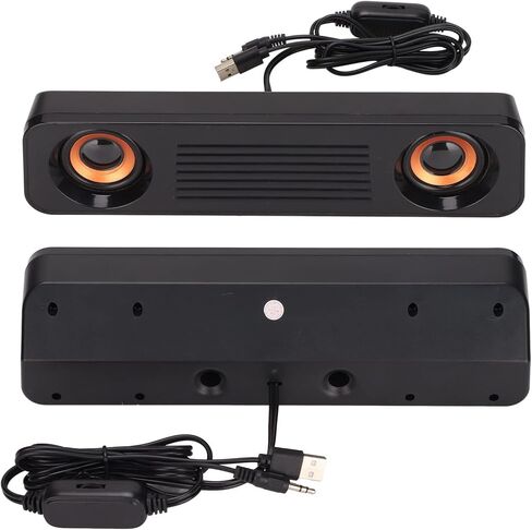 Wired Speaker HiFi Stereo Subwoofer USB Powered 3.5mm Plug Portable Desktop Long Speaker TV Computer in Saudi Arabia