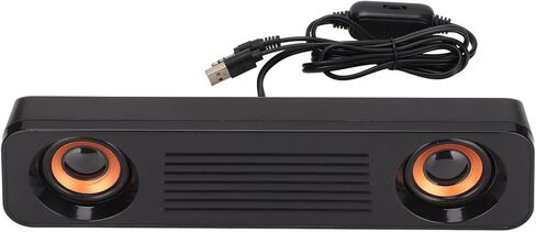 Wired Speaker HiFi Stereo Subwoofer USB Powered 3.5mm Plug Portable Desktop Long Speaker TV Computer in Saudi Arabia