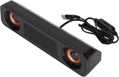Wired Speaker HiFi Stereo Subwoofer USB Powered 3.5mm Plug Portable Desktop Long Speaker TV Computer in Saudi Arabia
