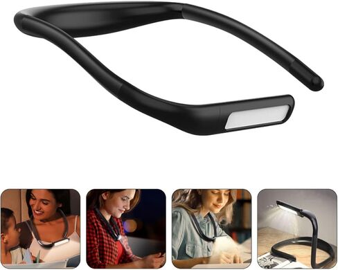 Ciieeo LED Reading Lamp with Flexible Arm, Eye-Caring Wide Coverage Light, 3-Color Smooth Dimming, Rechargeable Night Reading Light for Bedroom and Bedside Use in Kuwait