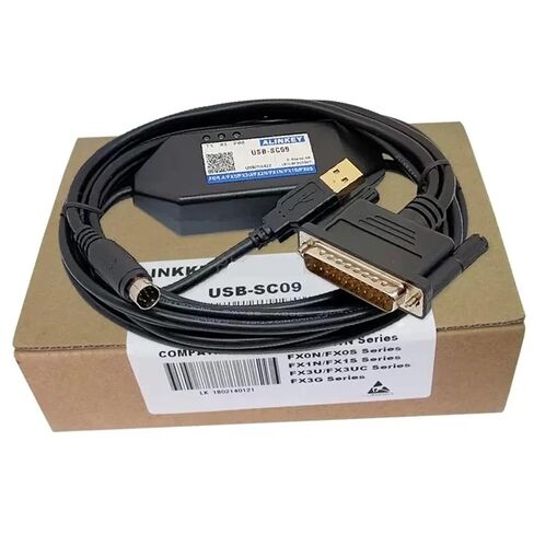 USB-SC09 Programming Adapter Cable DB25 MD8 for FX and A Series CH340 FT232(Industrial Grade) in Saudi Arabia