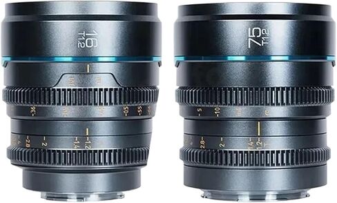 Lens， Compatible for Sony E 16mm T1.2 S35 Cine Lens for Super 35mm Cameras X RF MFT M4/3(16mm T1.2 Metal Gray,E-Mount(FE)) in Kuwait