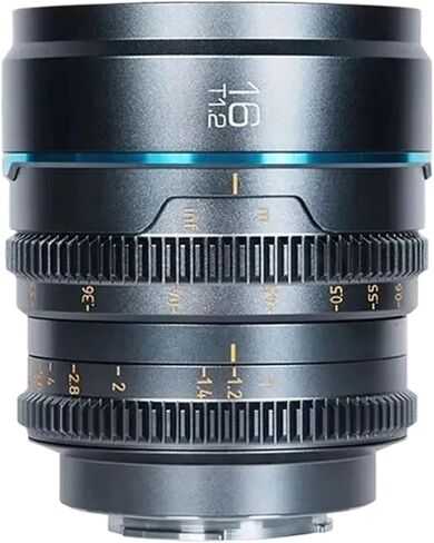 Lens， Compatible for Sony E 16mm T1.2 S35 Cine Lens for Super 35mm Cameras X RF MFT M4/3(16mm T1.2 Metal Gray,E-Mount(FE)) in Kuwait