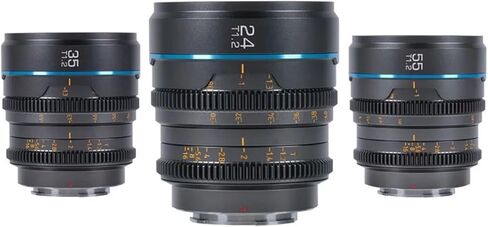 Lens， Compatible for Sony E 16mm T1.2 S35 Cine Lens for Super 35mm Cameras X RF MFT M4/3(16mm T1.2 Metal Gray,E-Mount(FE)) in Kuwait