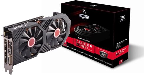 XFX Radeon RX 580 GTS XXX Edition 1386 ميجا هرتز OC+، 8 جيجابايت GDDR5، VR جاهز، BIOS مزدوج، 3xDP HDMI DVI، بطاقة رسومات AMD (RX-580P8DFD6) (متجددة) in Saudi Arabia