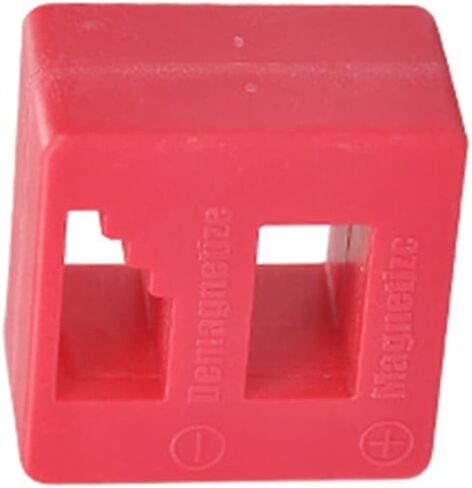 Screwdriver Magnetizer Demagnetizer Magnet Tool 2 in 1 for Magnetizing Demagnetizing Metal Parts with Compact Lightweight Design for Hardware Mobile Phone Repair (Red) in Saudi Arabia