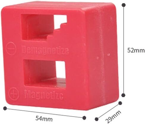 Screwdriver Magnetizer Demagnetizer Magnet Tool 2 in 1 for Magnetizing Demagnetizing Metal Parts with Compact Lightweight Design for Hardware Mobile Phone Repair (Red) in Saudi Arabia