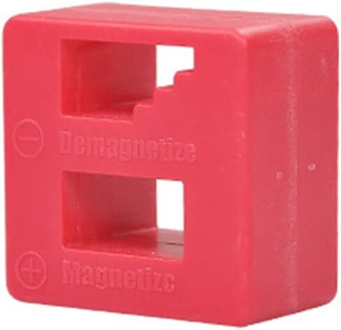 Screwdriver Magnetizer Demagnetizer Magnet Tool 2 in 1 for Magnetizing Demagnetizing Metal Parts with Compact Lightweight Design for Hardware Mobile Phone Repair (Red) in Saudi Arabia