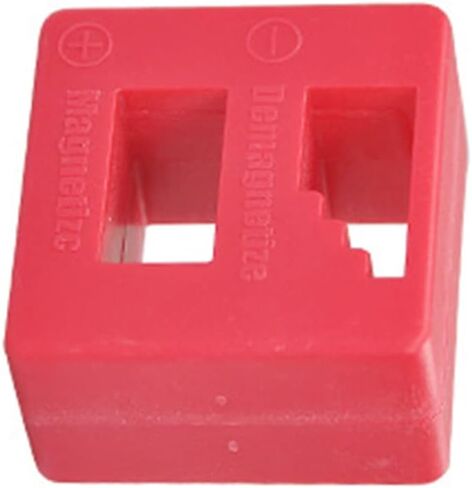 Screwdriver Magnetizer Demagnetizer Magnet Tool 2 in 1 for Magnetizing Demagnetizing Metal Parts with Compact Lightweight Design for Hardware Mobile Phone Repair (Red) in Saudi Arabia