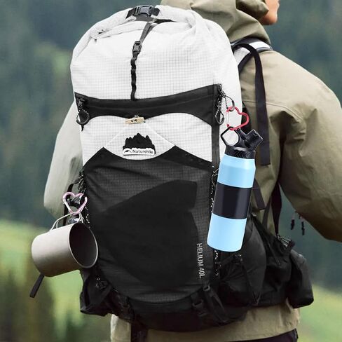 10Pcs Heart Carabiner, Heart Shaped Carabiner Clip, Cute Keychain Clips, Pink & Red Snap Hook Key Ring Aluminum Alloy Key Holder for Valentine's Gift Camping Hiking Backpack Outdoor Spring Traveling in Kuwait