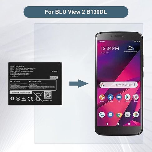 بطارية بديلة C746042300P متوافقة مع BLU View 2 B130DL B131DL، 3000 مللي أمبير/3.85 فولت، مع مجموعة أدوات الإصلاح in Kuwait