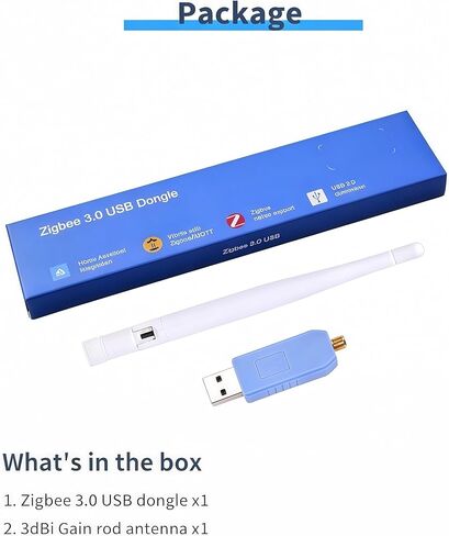 ZigBee 3.0 USB Dongle، متوافق مع Connect ZBT-1، هوائي خارجي عالي الأداء، يدعم الاقتران المنبثق، تحديثات البرامج الثابتة الرسمية in Kuwait