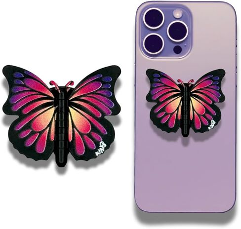 Cute Butterfly Phone Grip Socket – 3D Foldable Rotating Phone Holder with Pop-Style Finger Grip for iPhone, Android & Kindle (Lavender) in Saudi Arabia