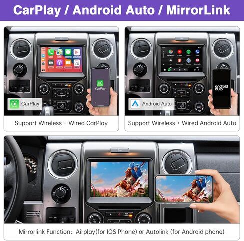 NINETOM Wireless CarPlay Retrofit Kit Decoder, Compatible with Ford (2013–2015) SYNC 2 System, Supports Android Auto, Mirror Link & Reverse Camera, USB in Saudi Arabia