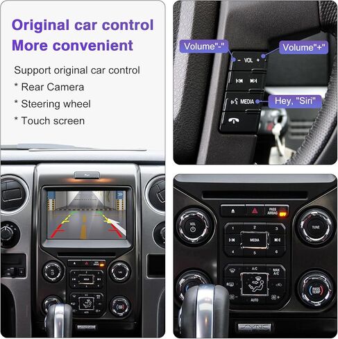 NINETOM Wireless CarPlay Retrofit Kit Decoder, Compatible with Ford (2013–2015) SYNC 2 System, Supports Android Auto, Mirror Link & Reverse Camera, USB in Saudi Arabia