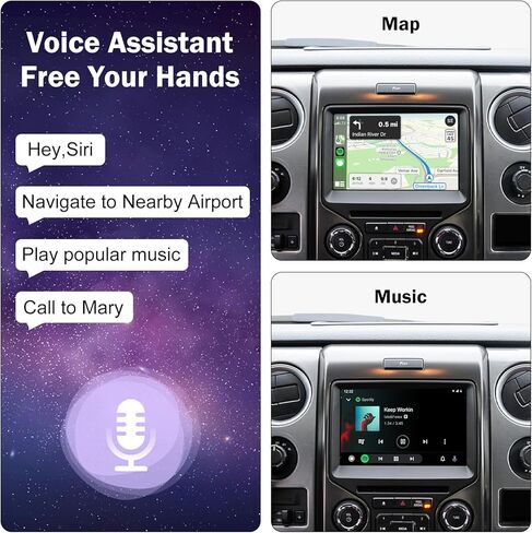 NINETOM Wireless CarPlay Retrofit Kit Decoder, Compatible with Ford (2013–2015) SYNC 2 System, Supports Android Auto, Mirror Link & Reverse Camera, USB in Saudi Arabia