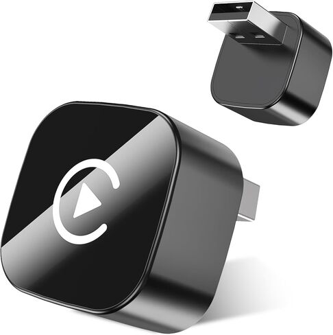 محول تشغيل السيارة بتصميم USB صغير، إصدار مطور 2025 من محول CarPlay اللاسلكي، يحول سلكيًا إلى لاسلكي، مناسب لأجهزة iPhone وAndroid، مزود بمنافذ USB/USB-C in Kuwait