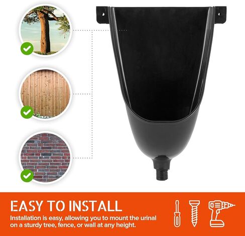 Stock Your Home Waterless Urinal for Men (Gray), Plastic Urinals for Men's Garage, Shed, or Backyard, Wall Mount Urine Diverter and Outdoor Camper Urinals, Portable Urinal for Men, Waterless Toilet in Saudi Arabia