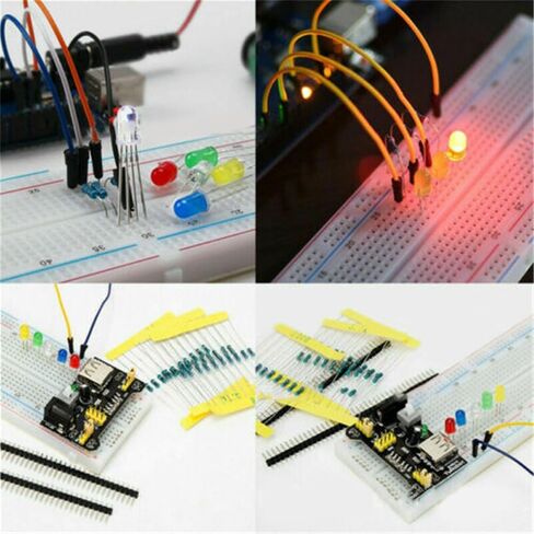 مجموعة مكونات تحتوي على 830 نقطة ربط - أكثر من 400 قطعة لـ R3، متوافقة مع STM32 ومتوافقة مع Raspberry Pi، تصميم بدون لحام in Kuwait