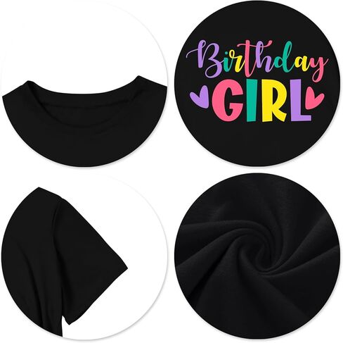 CAZYCHILD Birthday Girl Shirts Kids Birthday Party Outfit Toddler Baby Girls Gift Cute Short Sleeve Tees for 5-14Y in Saudi Arabia