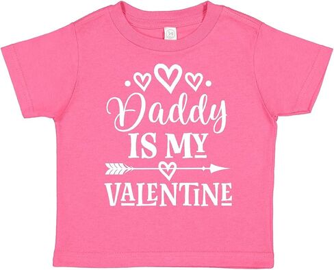 inktastic Daddy is My Valentine Girls Toddler T-Shirt in Saudi Arabia