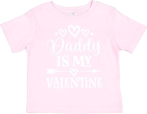 inktastic Daddy is My Valentine Girls Toddler T-Shirt in Saudi Arabia
