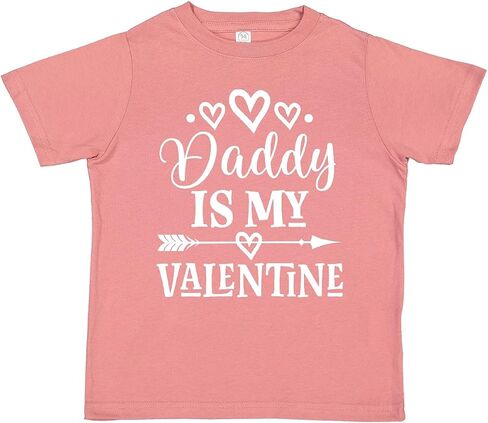 inktastic Daddy is My Valentine Girls Toddler T-Shirt in Saudi Arabia