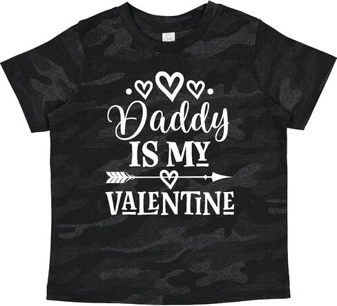 inktastic Daddy is My Valentine Girls Toddler T-Shirt in Saudi Arabia