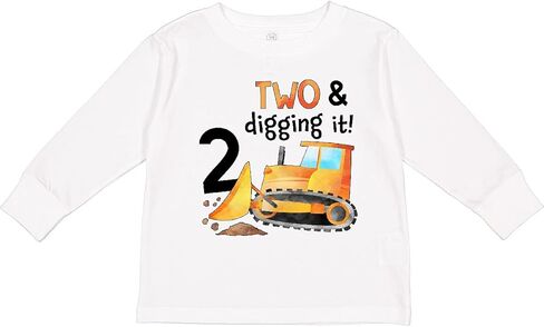 تي شيرت Inktastic 2 وDigging It Bulldozer لعيد الميلاد الثاني للأطفال الصغار بأكمام طويلة in Kuwait