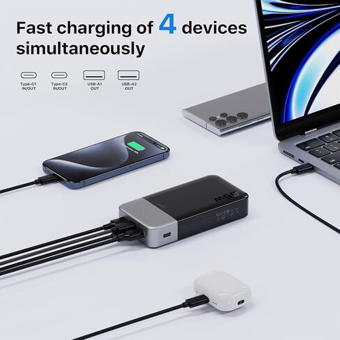 Portable Charger 65W Power Bank 20000mAh Compact USB C Laptop Power Bank Fast Charging Battery Pack for Laptop MacBook Dell XPS iPad Tablet Steam Deck iPhone 17/16/15/14 Series Samsung and More in Saudi Arabia