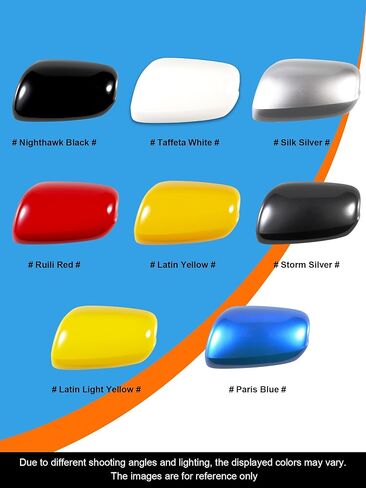 Door Rearview Mirror Cover Cap Housing Protective Cover For Exterior Mirrors Fit For Honda Fit Jazz 2009 2010 2011 2012 2013 (Black, Left Driver Side) in Saudi Arabia