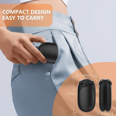 Rechargeable Hand Warmers 2 Pack, Reusable Pocket Heater with 3 Heat Levels, Magnetic Split Electric Handwarmer, Portable Heating for Hunting, Camping, Golf in Saudi Arabia