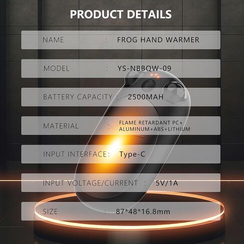 Rechargeable Hand Warmers 2 Pack, Reusable Pocket Heater with 3 Heat Levels, Magnetic Split Electric Handwarmer, Portable Heating for Hunting, Camping, Golf in Saudi Arabia