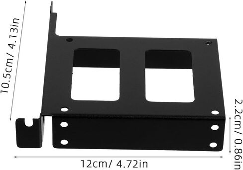 حامل القرص الصلب الميكانيكي وحامل تثبيت SSD لفتحة توسيع Pci، حامل محرك الأقراص الصلبة المعدني بتصميم كامل الارتفاع، ملحق تثبيت علبة الكمبيوتر الأسود لتخزين سطح المكتب in Saudi Arabia