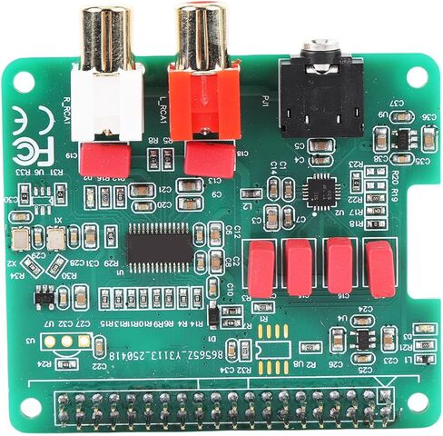 Jiawu HiFi DAC Hat, Sound Card Expansion Board for 5 4 3B with 40 Pin Connector, 384KHz 32Bit, 3.5mm Headphone Jack, Compatible with Volumio in Saudi Arabia