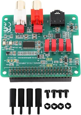 Jiawu HiFi DAC Hat, Sound Card Expansion Board for 5 4 3B with 40 Pin Connector, 384KHz 32Bit, 3.5mm Headphone Jack, Compatible with Volumio in Saudi Arabia