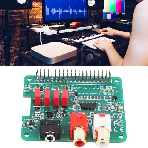 Jiawu HiFi DAC Hat, Sound Card Expansion Board for 5 4 3B with 40 Pin Connector, 384KHz 32Bit, 3.5mm Headphone Jack, Compatible with Volumio in Saudi Arabia