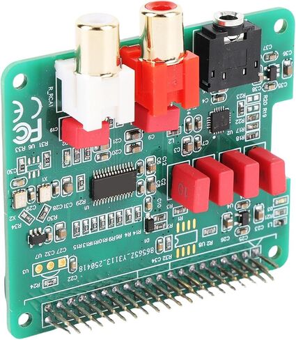 Jiawu HiFi DAC Hat, Sound Card Expansion Board for 5 4 3B with 40 Pin Connector, 384KHz 32Bit, 3.5mm Headphone Jack, Compatible with Volumio in Saudi Arabia