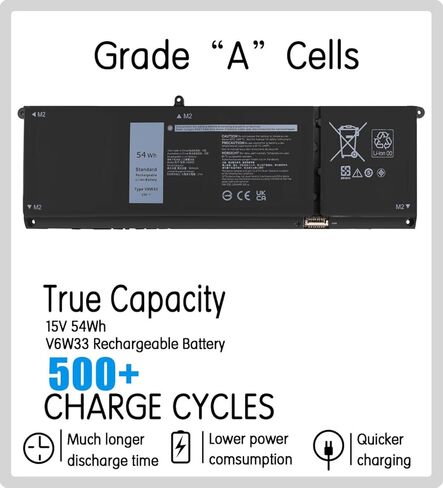 54Wh V6W33 استبدال بطارية الكمبيوتر المحمول لديل انسبايرون 15 3520 3511 3515 3510 5510 5515 5310 5635 5625 5630 5635 7415 7435 7425 7430 7445 2n1 خط العرض 3520 3330 3420 3320 فوسترو 3515 3525. in Kuwait