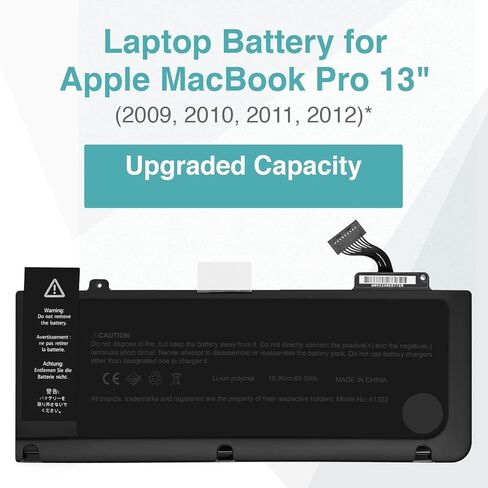 A1322 A1278 بطارية بديلة للكمبيوتر المحمول Mac Book Pro 13 بوصة (منتصف 2012 2010 2009 أوائل 2011 أواخر 2011) 6000 مللي أمبير في الساعة in Saudi Arabia