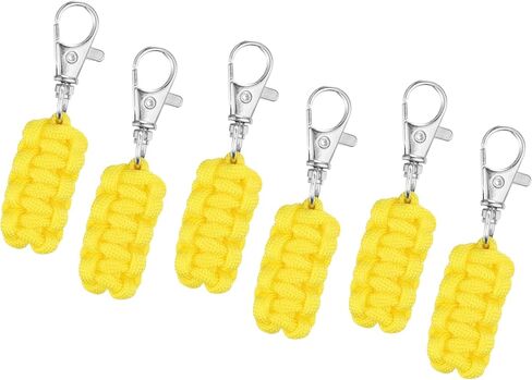 uxcell 6pcs Paracord Zipper Pulls, Paracord Lanyard Keychain for Backpacks, Tents, Trolley Cases, Traveling Cases, Key, Jackets, Gray in Saudi Arabia