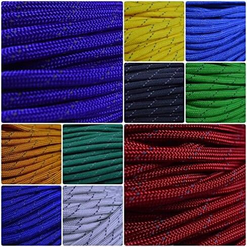 BoredParacord Brand 550 lb Reflective Tracer Acid Purple Paracord (100 feet) in Saudi Arabia