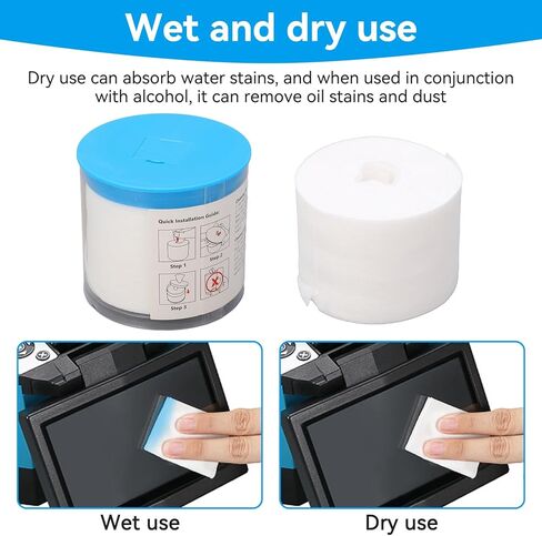 Optical Fiber Wipes, 100 Pieces Fiber Cable End Connector Cleaning Dust Paper Wipes for Cleaning Bare, Connector End-Faces, Electronic Components in Saudi Arabia