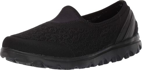 Propet Women's TravelActiv Slip On All Black / 3X-Wide / 12 in Saudi Arabia