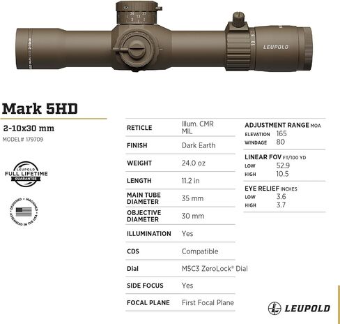 يوبولد مارك 5HD 2-10x30 (35 ملم) Riflescope in Kuwait