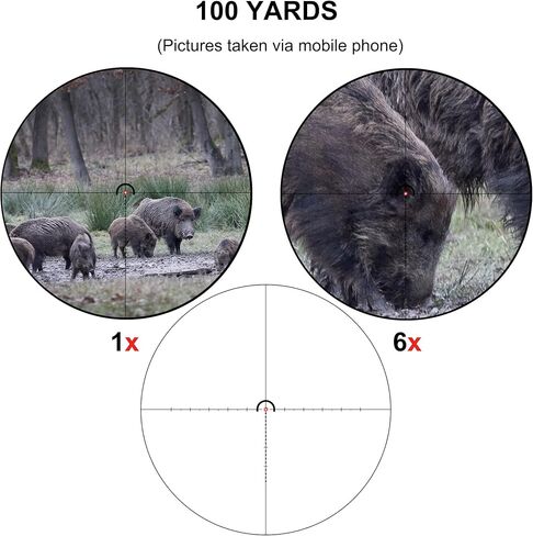 VICTOPTICS 1-6x24 ألياف 30 مم أنبوب المستوى البؤري الثاني Riflescope 6 مستويات مضيئة MIL شبكاني LPVO نطاق بندقية صفر إعادة ضبط قفل البرج مع حلقات نطاق ويفر للصيد والرماية المدمجة in Kuwait
