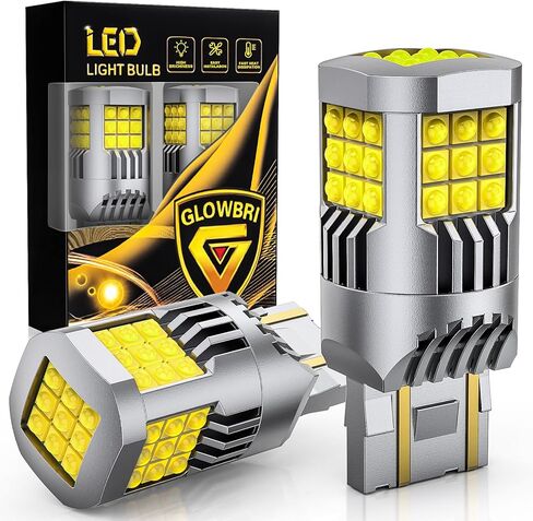 7440 LED Bulb White, 4500 Lumens, All-Aluminum Body, Wide LED Bulb Contact Pins, T20 7440NA 7441 W21W WY21W, Suitable for Tail Brake Lights, Reversing Lights, and Turn Signal Lights (2-Pack) in Saudi Arabia